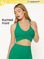 FeatherFit™ Ruched Racerback Sports Bra