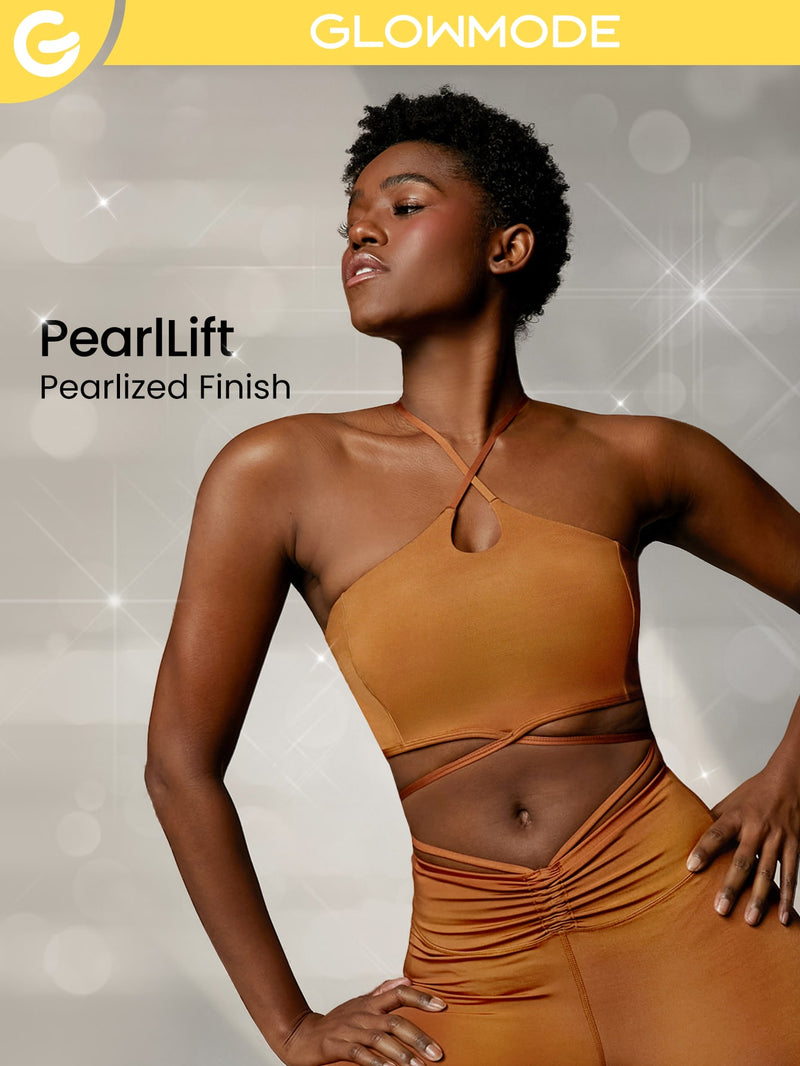 PearlLift Tie Waist Convertible Strap Sports Bra