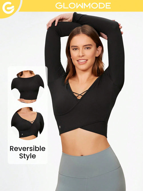 Front to Back Crossover Cropped Top