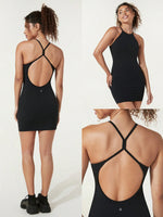 FeatherFit™ Dressed to Drill Active Bodycon Mini Dress