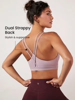 FeatherFit™ Heart Centered Strappy Sports Bra Light Support