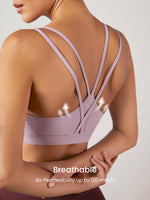 FeatherFit™ Heart Centered Strappy Sports Bra Light Support