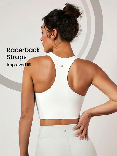 FeatherFit™ Ruched Racerback Sports Bra