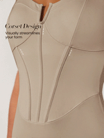 FeatherFit™ Soft Corset Effect Bodycon Mini Dress
