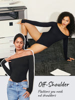 FeatherFit™ Glowgetter Off-Shoulder Bodysuit