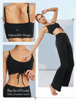 FeatherFit™ It's a Tie Adjustable Ruched Sports Bra Light Support