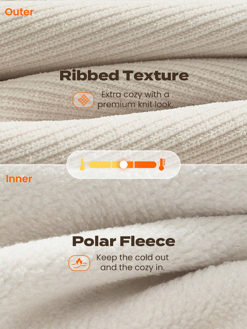 Polar Fleece Hustle Harder Winter Wide Leg Pants With Pocket Comfortable Warm