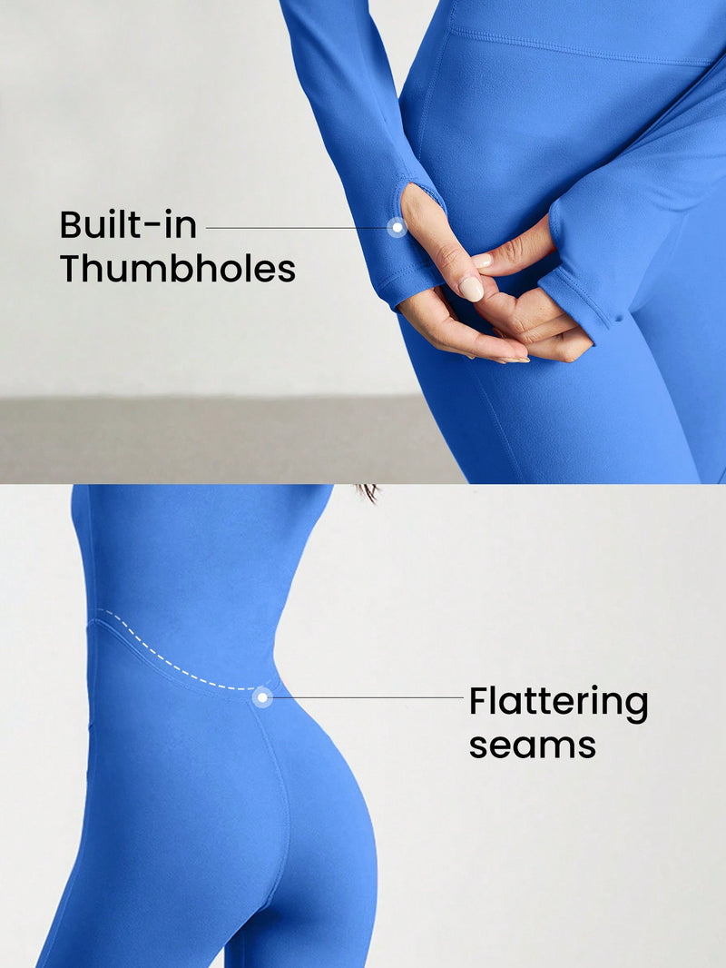 FeatherFit™ Scoop Neck Tummy Control Jumpsuit Full Length