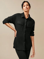 Waffle-Textured Loose Activity Shirt With Pocket