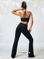 31" FeatherFit™ Into The Groove Tummy Control Flared Leggings Low Impact Yoga