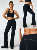 31" FeatherFit™ Into The Groove Tummy Control Flared Leggings Low Impact Yoga