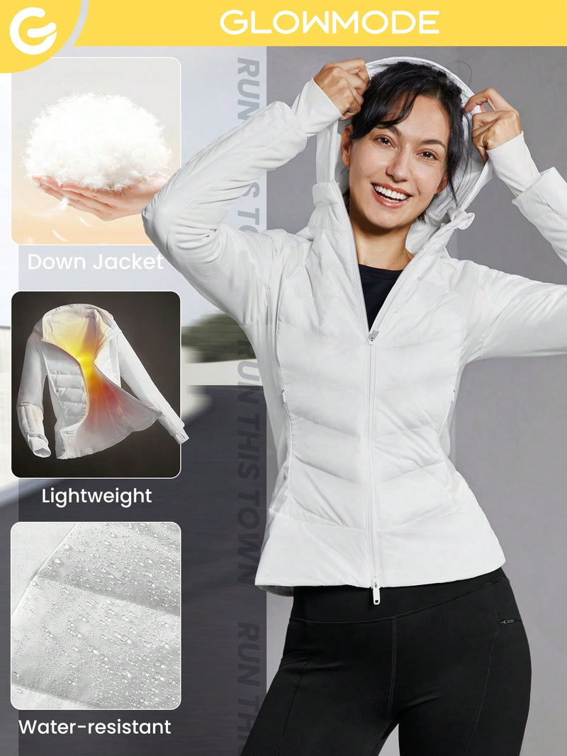 InsuGuard Water-Resistant Zip Up Hooded Slimfit Jacket