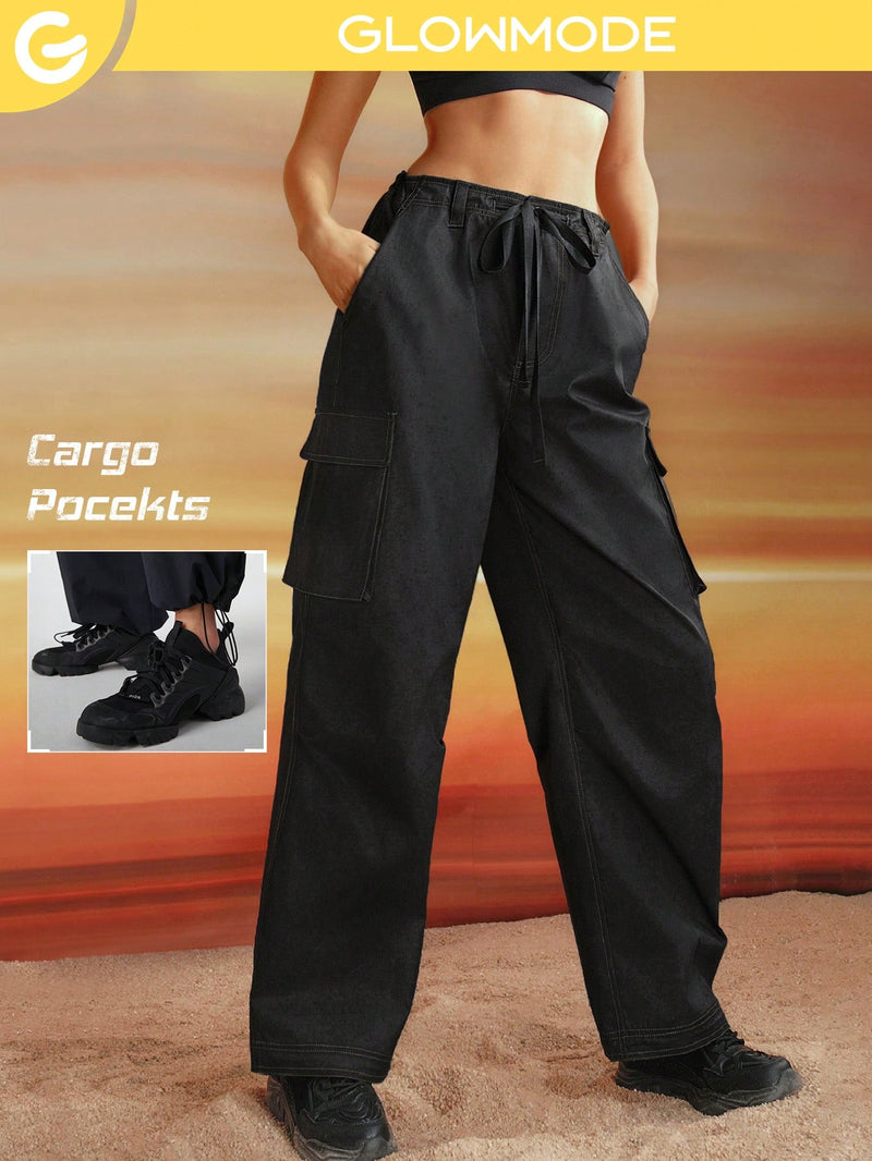 Stay Comfortable Cargo Adjustable Drawstring Pants