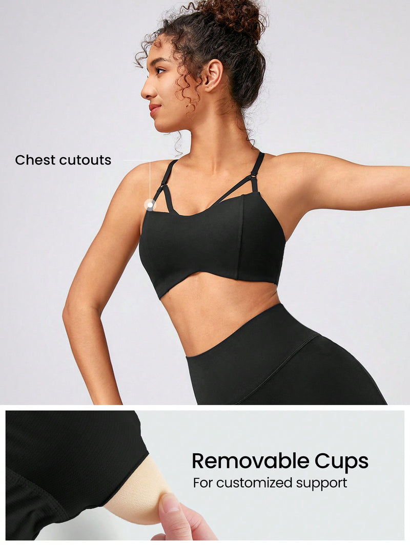 FeatherFit™ Fab Fit Adjustable Sports Bra Light Support Low Impact Yoga