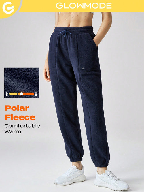Polar Fleece Good Vibrations Drawstring Track Pants With Pocket Comfortable Warm
