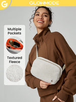 2-In-1 Textured Fleece Crossbody + Belt Bag